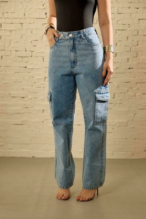 Calça Cargo Jeans - comprar online