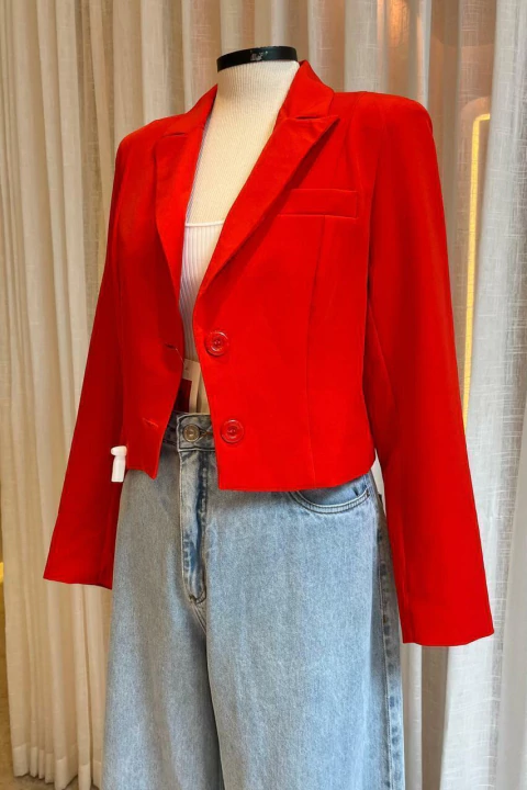 Blazer Cropped Alfaiataria - comprar online