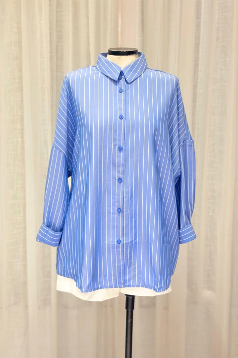 Camisa Oversized Listrada - comprar online