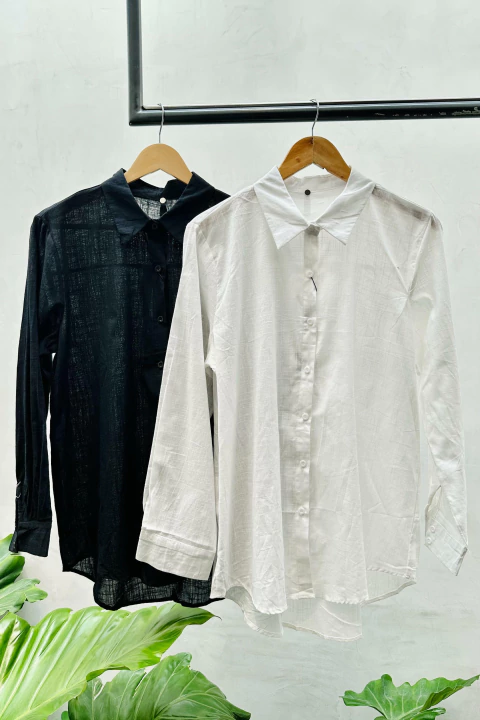 Camisa Linho Botão - comprar online