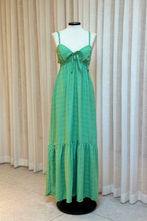 Vestido Longo Amarração Textura - comprar online
