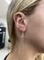 BRINCO ARGOLA COM CRUCIFIXO CRAVEJADO - Banhado em ouro 18k