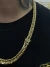 CORRENTE ELLO TRIPLO 9MM -60CM - Banhada em ouro 18k - comprar online