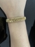 Pulseira ello duplo 10 mm 18 cm banhado a ouro 18k