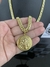 PINGENTE MEDALHA FACE DE CRISTO - MÉDIO - Banhado em ouro 18k