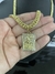PINGENTE SÃO JORGE CRAVEJADO - MÉDIO - Banhado em ouro 18k