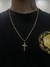 KIT CORRENTE GRUMET 2mm PINGENTE CRUCIFIXO - Banhado em ouro 18k