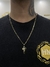 KIT CORRENTE 3EM1 2mm + PINGENTE CRUCIFIXO FACE DE CRISTO VAZADO - Banhado em ouro 18k