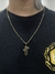 KIT CORRENTE CARTIE 2mm + PINGENTE CRUCIFIXO 3D - Banhado em ouro 18k