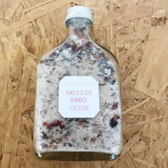 Sales de Baño Detox o Relax Envoltorio petaca vidrio ** - Rincón Ecológico Luz