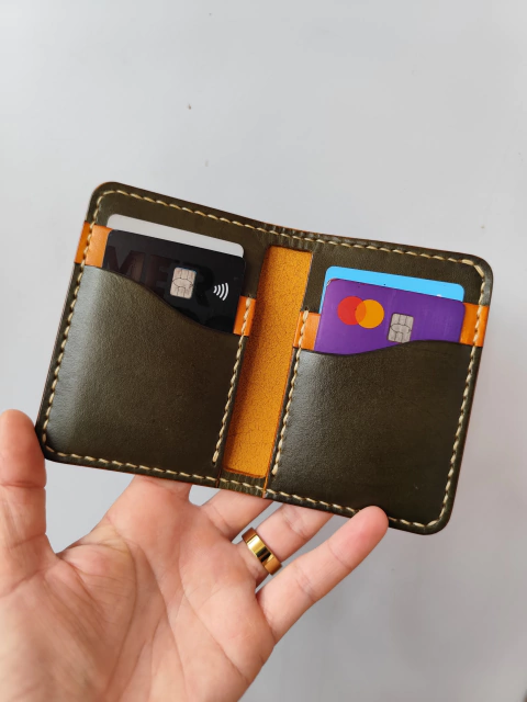 Carteira RC-02 verde tático e citrino