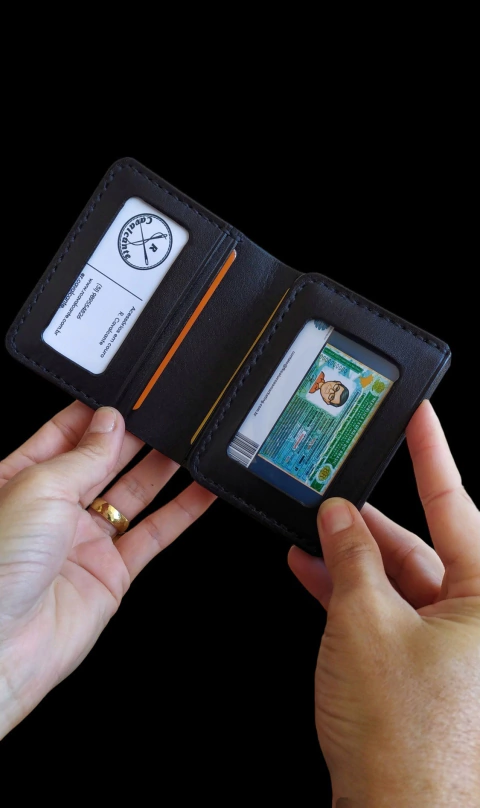 Carteira trifold n°10 Preta