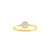 Anel Ouro Amarelo 18k e 10 pontos de Diamantes