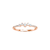 Anel Ouro Rosé 18k e 16 pontos de Diamantes