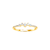 Anel Ouro Amarelo 18k e 16 pontos de Diamantes