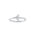 Anel Ouro Branco 18k e 15 pontos de Diamantes