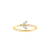 Anel Ouro Amarelo 18k e 15 pontos de Diamantes