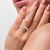 Anel Ouro Branco 18k e 28 pontos de Diamantes - loja online