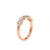 Anel Ouro Rosé 18k e 45 pontos de Diamantes - comprar online
