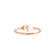 Anel Prime Ouro Rosé 18k e Diamante de 3 pontos