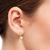 Par de Brincos Ouro Amarelo 18k e Diamantes