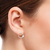 Par de Brincos Ouro Amarelo 18k e Diamantes