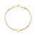 Pulseira Seda Rosé Coração em Ouro 18K - comprar online