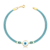 Pulseira Seda Azul Olho Grego em Ouro 18K - comprar online