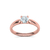 Anel Fox Solitário em Ouro Rosé e 20 Pontos de Diamantes - comprar online