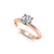 T - Anel Solitário Ouro Rosé e 50 Pontos de Brilhante Certificado GIA - comprar online