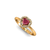 Anel Ouro Amarelo 18k, Rubi e Diamantes - Best Of - comprar online