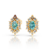 Brinco Aurora de Turmalina Paraíba Oval com 1 Quilate e 48 Pontos de Diamantes em Ouro 18k na internet