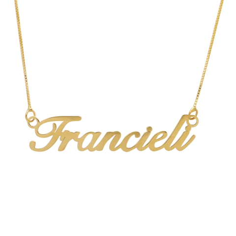Colar com Nome em Ouro 18K - Letra Manuscrita Fina - comprar online