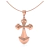 Pingente Cruz Ouro Rose 18k e Diamantes