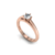 Solitário Ouro Rosé 30 Pontos de Diamante - Dvoira
