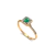 Anel Gatsby Ouro Amarelo Esmeralda e Diamantes
