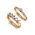 Meia Aliança Ouro 18k e 50 pontos de Diamantes Helô + Anel Ouro 18k e 30 Pontos de Diamantes Fetish - Seleção 54
