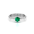 Solitário Ouro Branco e Esmeralda de 0.50Ct - comprar online