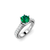 Anel de Ouro Branco Esmeralda 1.03Ct e Diamantes