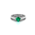 Anel de Ouro Branco Esmeralda 1.03Ct e Diamantes - comprar online