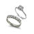 Meia Aliança Ouro 18k e 70 pontos de Diamantes Olivia + Anel Ouro 18k e 30 Pontos de Diamantes Gatsby