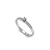 Anel Solitário Ouro Branco 18k e 15 Pontos de Diamantes - Love