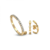 Meia Aliança Gina Ouro Amarelo 18k e 19 pontos de Diamantes + Par de brinco Ouro 18k Juliete - Seleção 3