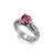 Red Carpet - Anel Ouro Branco, Rubi e Diamantes - comprar online