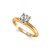 C - Anel Solitário Ouro Amarelo E 50 Pontos De Diamante Certificado Gia - comprar online