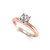 C - Anel Solitário Ouro Rosé E 50 Pontos De Diamante Certificado Gia - comprar online