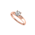 V - Anel Solitário Ouro Rosé E 50 Pontos De Diamante Certificado Gia