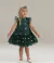 Vestido de Festa Infantil Verde Laços Dourados Petit Cherie
