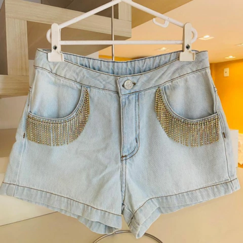 Short Jeans Infantil Franja Two In