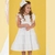 Vestido Infantil Branco com Babados Algodão Precoce - comprar online